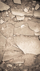 Rocks on ground as nature background.