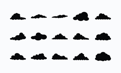 Stylized Cloud Silhouette Graphic Pack