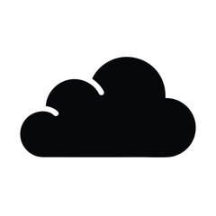 Fototapeta premium Minimalist Cloud with Smooth Curves and Rounded Edges for Digital and Design Use