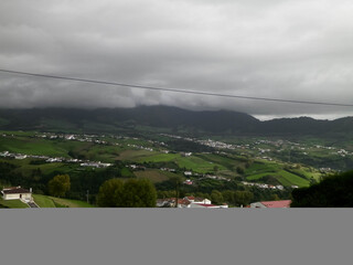 Beautiful nature of Azores. Small villages and deep natural green. © Jan