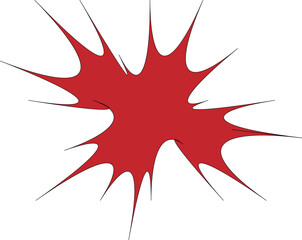 red blot isolated on white background