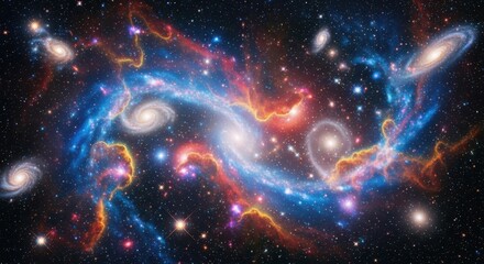 Cosmic Dance Galaxies Nebulae Starscape Celestial Wonders, 4k