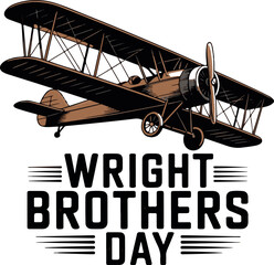 Wright Brothers Day T-shirt design, International Day of the World's Indigenous Peoples set of round label template