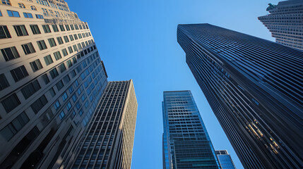 Obraz premium Office buildings in downtown Chicago.