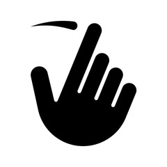 Vector screen touch swipe finger icons single, vector illustration