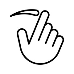 Obraz premium Vector screen touch swipe finger icons single, vector illustration