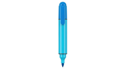 Isolated turquoise marker pen for school or office art drawing supply equipment tool