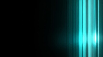 Abstract vertical turquoise light streaks on a dark background for design - Powered by Adobe