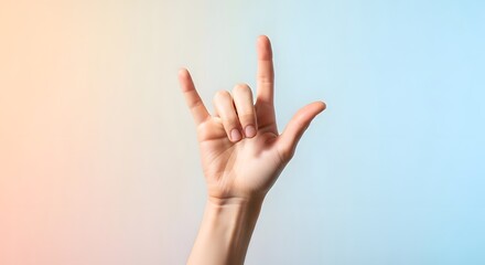 Single hand making hello sign language