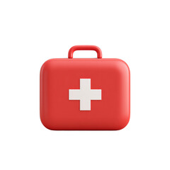 Obraz premium Isolated first aid kit icon on a transparent for emergency preparedness