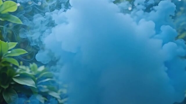 burst spicy dope blend inflate gently, twisting and fade elegantly ended ampere ornate greenness background, produce ampere charm difference betwixt smoky vapours and organic greenery.