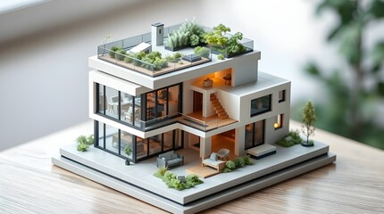 3d render of a modern house