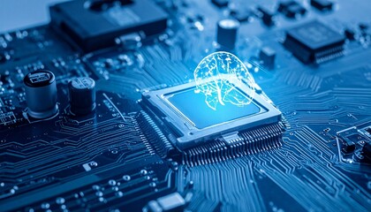 A glowing globe and data nodes hover above a laptop, symbolizing global digital connectivity.