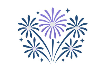 Vibrant festive fireworks design with sparkling star accents for holiday celebrations and special event backdrops