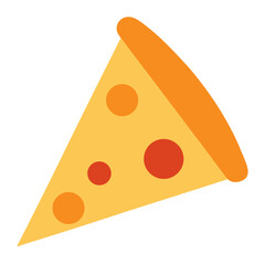 Flat Color Vector Art of a Slice of Pizza