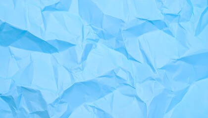 Obraz premium Detailed macro shot of a light blue crumpled paper surface creating a unique abstract textured background