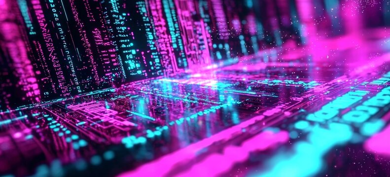 Dynamic script text illustrating real-time computer programming.