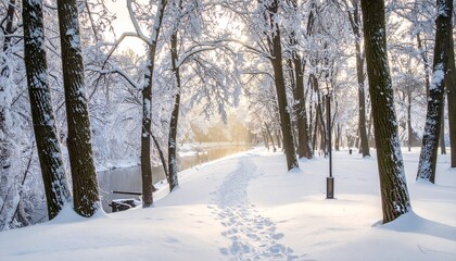 Obraz premium winter in the forest