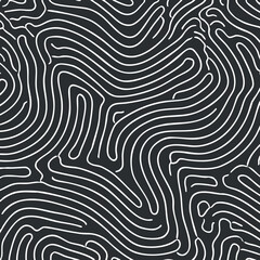 Naklejka premium Abstract black and white wavy line pattern for modern design and backgrounds..