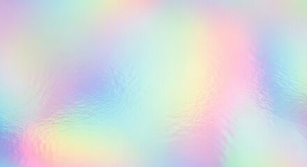 Dreamy pastel rainbow gradient with subtle textured glass effect