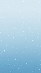 [serene snowy sky with tiny stars and floating white flakes on frosty gradient mobile wallpaper]