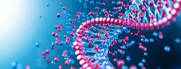 Visualization of DNA double helix undergoing separation.