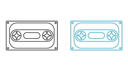 Obraz premium Cassette tape. Icon for design, vector illustration
