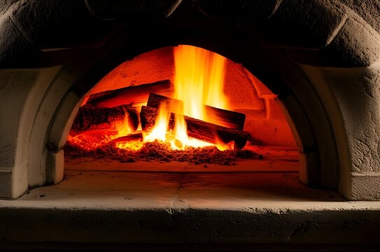 Blazing Hearth: A Wood-Fired Oven's Warm Embrace