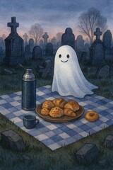 Ghostly Supper under Bare Trees