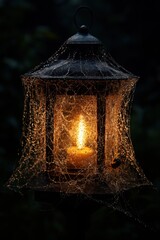 Glowing Lantern and Creeping Spider