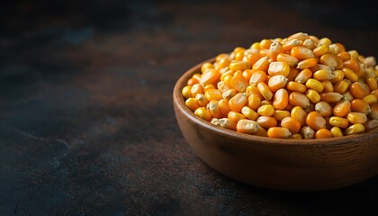 Harvesting maize kernels kitchen setting food photography warm environment close-up view culinary concept