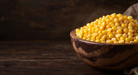 Harvesting fresh corn kernels rustic kitchen food photograph cozy atmosphere close-up view culinary delight