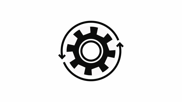 setting vector glyph flat icon a operation, isolated against a clean background.