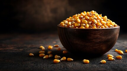Harvesting golden corn kernels rustic kitchen food photography warm lighting close-up culinary delight