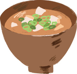 味噌汁のイラスト