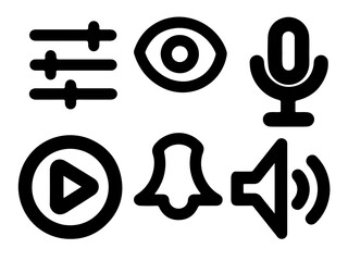 vector illustration of a set of icons for web