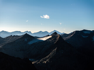 Fototapeta premium Landscape of the Höher Sonnblick Mountain in the Austrian Alps