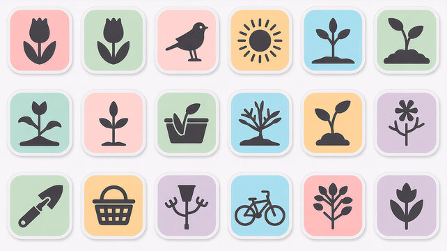 Spring Website ikons Collection: Visual Navigation Without Words