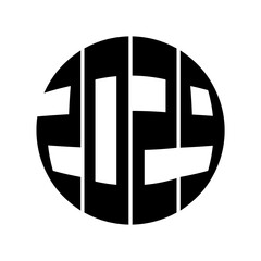 Year 2029 in round shape