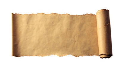 Antique Parchment Scroll on Black Background Perfect for Medieval or Fantasy Themes High Resolution