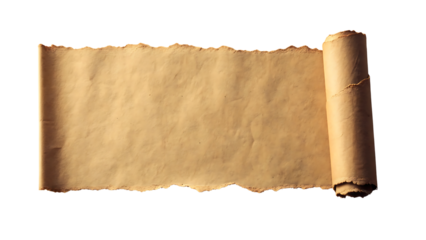 Antique Parchment Scroll on Black Background Perfect for Medieval or Fantasy Themes High Resolution