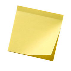 Blank Yellow Sticky Note for Reminders and Organization Ideal for Office Use and Personal Planning on Isolated Background
