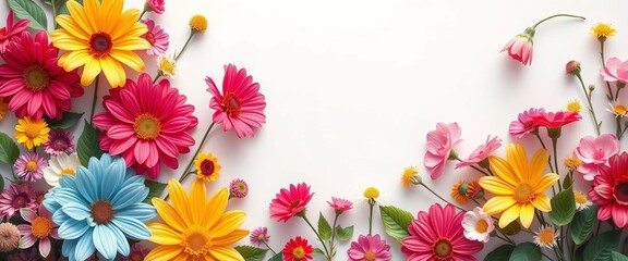 Vibrant floral backdrop, perfect for greeting cards, vivid, commercial