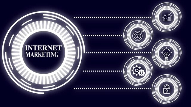 Digital illustration of intellectual property concept with futuristic design on black background