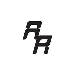 Initial Bold Logo Unique minimalist overlaping AR Monogram Simple Design Alphabet