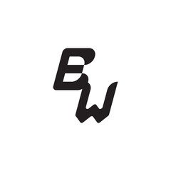 Initial Bold Logo Unique minimalist overlaping BW Monogram Simple Design Alphabet