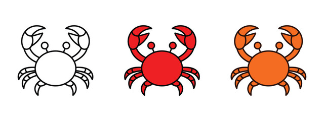 Crab icon vector. marine themes and ocean adventures symbol. vector illustration. © MdNurul