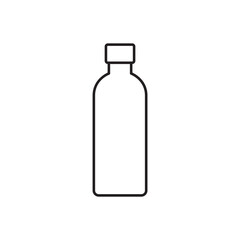 Plastic Water Bottle Outline Icon for Drinks and Hydration