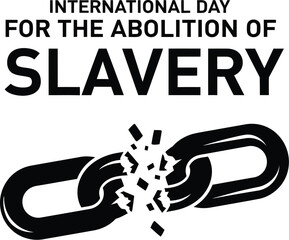 Breaking chains symbolizes freedom and the end of forced labor on International Day for the Abolition of Slavery.