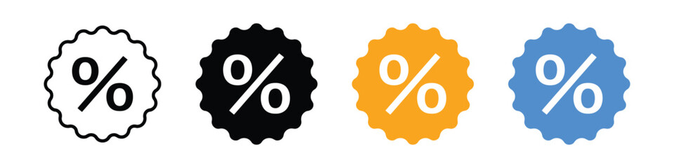 Percentage icon vector. announcing sales and special offers symbol. vector illustration.